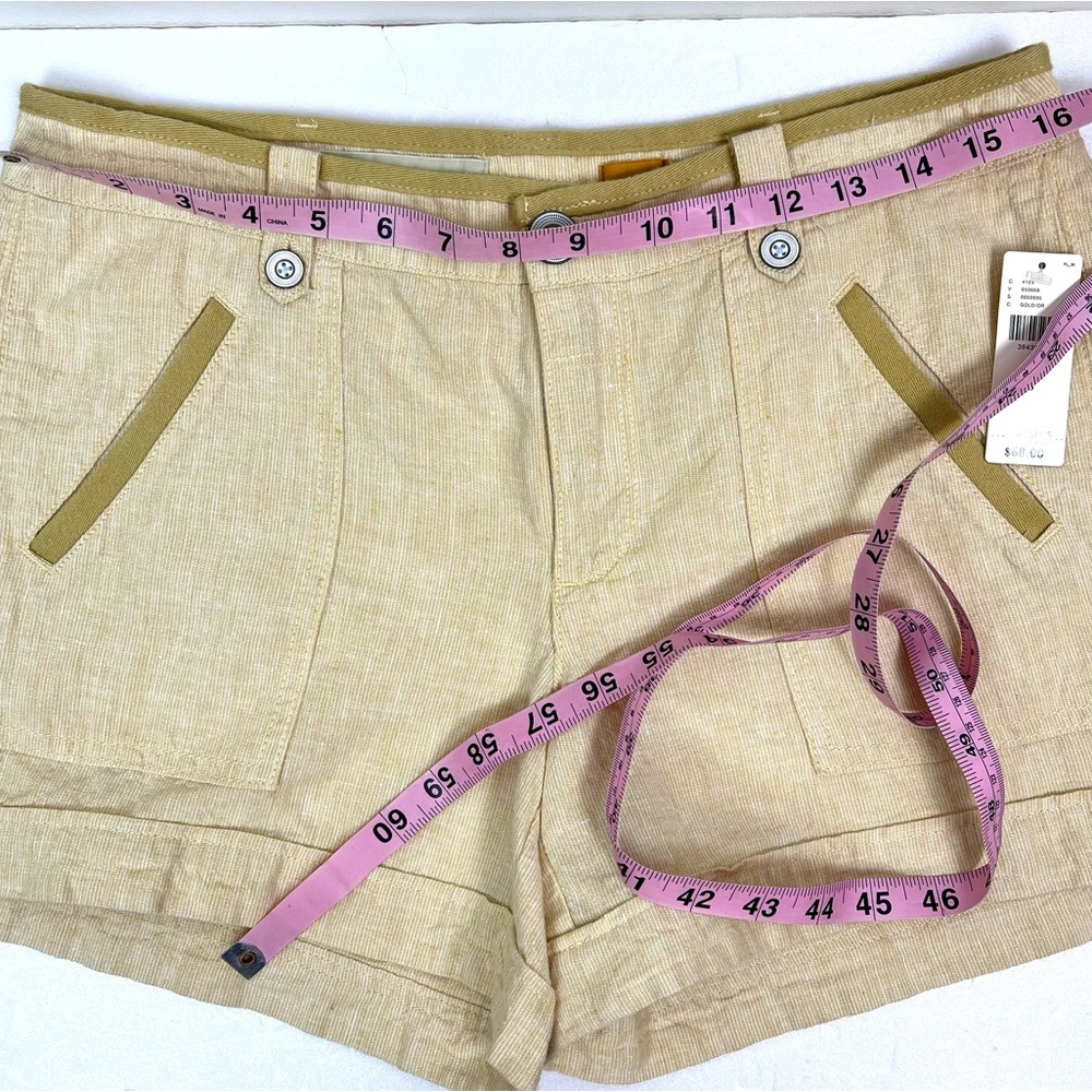 Anthropologie Pilcro And The Letterpress Yellow Linen Blend Shorts - Picture 12 of 16
